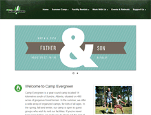 Tablet Screenshot of camp-evergreen.com